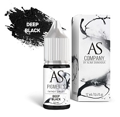 Пигмент для татуажа век AS Company (Алина Шахова) - Deep black (Глубокий черный), 12мл